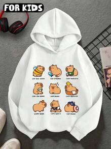 Sudadera con capucha de manga larga para niños y niñas, con diseño de personajes de Marvel de estilo casual, versátil para usar en casa o para volver al colegio, para otoño