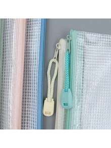 A4 文件袋，10 个带标签的拉链口袋，防水网袋，塑料拉链袋，学校、办公室、旅行用拉链袋（白色），用于学校用品，返校 - 彩色 - 查看 6