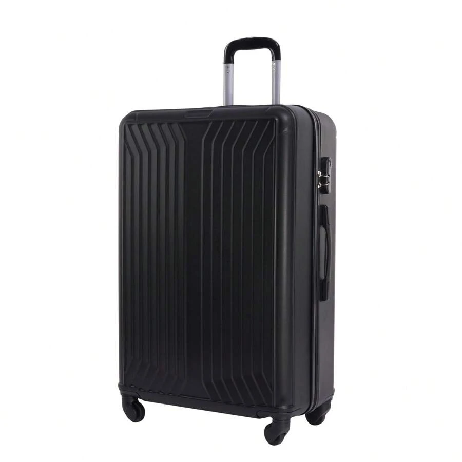 1件28吋-76*50*30cm行李箱托運箱 歐洲製造 歐盟註冊 旅行箱，ABS材質塑膠硬殼箱，大容量，旅遊，防水，加固，輕音輪，拉桿箱，行李箱,度假 - 黑色L-76*50*30cm - 查看 1