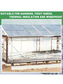 1块透明防雨防水篷布带密封圈，户外花园透明防雨罩防风篷布，适用于庭院鸡舍遮阳，植物露营