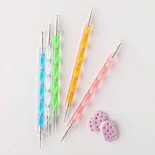 1件/5件/11件聚合物粘土工具套装、亚克力擀面杖、带粗环的粘土擀面杖、双头雕刻笔、耳环制作用品、珠宝制作配件、软陶工具 - 彩色 - 查看 8