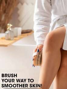 2 支装/1 支装身体刷，天然鬃毛去角质身体磨砂膏，旨在去除死皮细胞，改善橘皮组织，防止毛发内生，促进淋巴引流，增强血液循环。这款身体磨砂膏是干性肌肤的理想选择，是一款全身去除橘皮组织的工具，可改善皮肤健康，减少痤疮。 - 彩色 - 查看 3