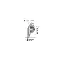 10pcs Stainless Steel Alphabet Pendants DIY Necklace Earrings Bracelet Jewelry Making Accessories