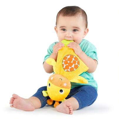 Snuggle & Teethe  Crinkle Teething Plush Toy - Giraffe,Teether Toy,Birthday