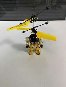 1 件遥控智能感应机器人玩具，防摔材质，红外感应遥控器，儿童礼物遥控机器人，塑料飞行玩具手势感应飞行机红外互动益智玩具带 LED 灯，适合男孩女孩（有无遥控版，手工喷漆可能有不均匀，手工测量尺寸可能有轻微偏差）