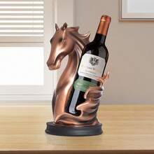 Bazargame Bottle Holder Horse Statue Resin Wine Storage Display Rack 17 * 30cm Wine Rack Spray Painting Modern Display Shelf Single Bottle Rack For Countertop Classic Gift Display Decor Horse - Red - View 7
