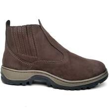 Durable Genuine Leather Boot With Gel Insole Heavy Duty Men's Cheap Promotion - Coffee - View 4