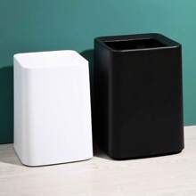 1pc Household Bathroom Wastebasket With Lid, Nordic Style Sorting Trash Bin For Office, Bedroom, Kitchen, Bathroom And Living Room Large,Kitchen,Bathroom,Multi-Colored Trash Can,Garbage Bin, Household With Lid, Simple Square Living Room, Kitchen, Bathroom, Toilet, Style, High Aesthetic Value, Light Luxury Paper Basket