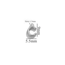 10pcs Stainless Steel Alphabet Pendants DIY Necklace Earrings Bracelet Jewelry Making Accessories