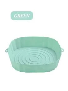 1pc Reusable Non-Stick Silicone Air Fryer Basket Liner, Replacement Baking Tray For Air Fryer, Rectangular Air Fryer Baking Tray, Easy To Clean - Multicolor - View 14