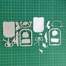 1 件圣诞树设计金属切割模具，适用于 DIY 印章、剪贴簿、纸卡、贺卡、相册和工艺装饰 - 銀色 - 查看 9