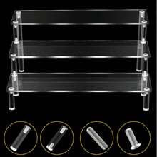 Transparent Acrylic Display Stand, Cupcake Dessert Collectibles Cosmetics Display Rack, Transparent Acrylic Kitchen Bathroom Living Room Storage Rack, Tabletop Decorative Rack / Multi-Purpose Transparent Tiered Storage Rack, Perfume Display Rack, Storage Rack, Essential Oil Display Rack, Simple Acrylic Tiered Rack, Bottle Storage Bamboo Tiered Rack, Multi-Tier