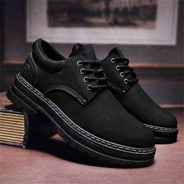 2025 Spring Low-Top Versatile Work Shoes - Casual Lace-Up Oxfords For Men