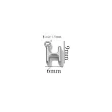 10pcs Stainless Steel Alphabet Pendants DIY Necklace Earrings Bracelet Jewelry Making Accessories