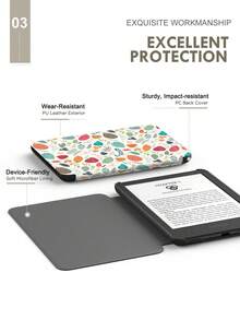 适用于 Kindle Paperwhite 和 Kindle Paperwhite Signature Edition 的植物保护套,超薄织物保护套,轻质 PU 皮革智能保护套,具有自动睡眠/唤醒功能,适用于 Paperwhite 电子阅读器 - 花色 - 查看 6