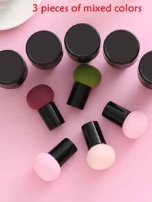 3pcs Powder Puff With Lid, Dry & Wet Dual-Use Makeup Sponge, Multi-Functional Non-Absorbing Setting Blush Brush, Stamp Cover Makeup Sponge, Makeup Sponge, Makeup Blender With Storage Box,Brush Set,Makeup Brush Kit,Make Up Brush Set,Make Up Set Complete,Makeup Brush Set,Complete Makeup Kit,Brush Kit,Brushes Makeup Set,Makeup Gift Set - Multicolor - View 8
