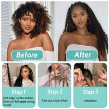 Blended Hair Is Made From Human Hair Mixed With Synthetic Fibers And Protein Filaments ,1/3pcs Blended Human Braiding Hair For Boho Braids Deep Wave Bulk , No Weft Natural Color 90g 20 Inch Curly Hair For Braiding Knotless - S30 - View 9