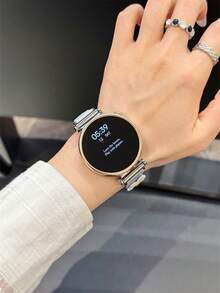 Daisy Magnetic Buckle Woven Nylon Loop Strap, Suitable For Galaxy Watch 7/6/5/4 Strap 40 Mm 44mm 47mm 46mm 41mm,Galaxy Watch 5 Pro 45mm,Galaxy Active 2,Galaxy The Watch 3,18/20/22mm, Compatible With HW Watch 5/4/3/2/1 And GT5/4/3/2, As Well As HW Watch Fit3/Fit4 And HW Band 8/9/10NFC - Blue - View 3