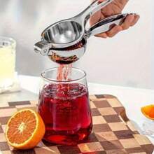 Heavy Duty Manual Citrus Juicer - Stainless Steel Lemon, Lime, Grapefruit Squeezer With Non-Slip Grip - Sturdy Construction For Home, Bar, Restaurant - Easy To Clean And Rust-Proof Design, Lemon Juicer, Stylish Kitchen Tool, Durable Cookware
