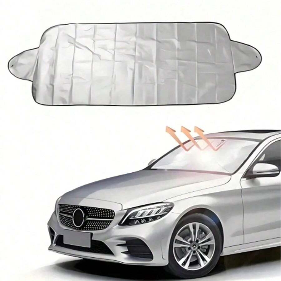 1 件汽车防护罩，汽车防护罩，汽车遮阳罩，冬季汽车防护罩防晒车罩，冬夏均可使用，防晒，防雪 - 彩色 - 查看 1