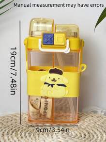 Sanrio كوب قهوة كبير السعة مع قطعة واحدة من سانريو كورومي ميلو سيمورول بومبوبرين بوشاكو لطيف مع تقسيم في منتصف الرحلتين كوب شاي حليب مناسب للمدرسة والسفر اليومي إلى العمل والتنقل والرياضة الخارجية سهل الحمل عيد الميلاد التخرج مهرجان هدية مثالية