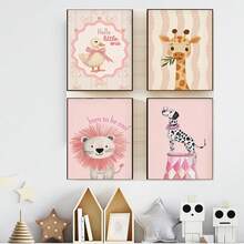 1 件粉色婴儿房印花，趣味婴儿房装饰印花，粉色女婴房装饰，粉色印花，女孩房画廊墙面艺术，儿童房装饰，数码印花。温馨小精灵女婴。婴儿必需品。婴儿房装饰。 - 彩色 - 查看 1