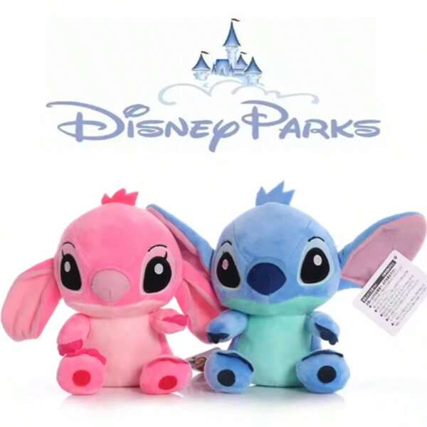 pokemon 12/20cm Muñecos de peluche de Stitch azul y rosa de dibujos animados de Disney, juguetes de anime, peluche de Ángel Stitch, regalos de Navidad, Halloween y cumpleaños para niños