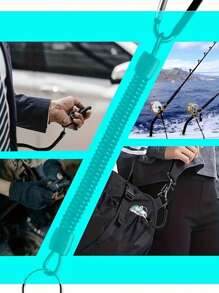 2 Peças Cordas Anti-Perda para Pesca - Acessórios Antiderrapantes para Mochila de Camping e Caminhada Ao Ar Livre, Chaveiro/Bolsa de Troca