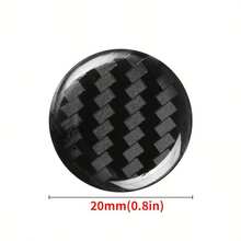 6pcs 20mm Black Car Door Lock Keyhole Protective Stickers, Decorative Decals