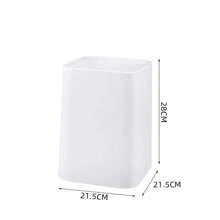 1pc Household Bathroom Wastebasket With Lid, Nordic Style Sorting Trash Bin For Office, Bedroom, Kitchen, Bathroom And Living Room Large,Kitchen,Bathroom,Multi-Colored Trash Can,Garbage Bin, Household With Lid, Simple Square Living Room, Kitchen, Bathroom, Toilet, Style, High Aesthetic Value, Light Luxury Paper Basket