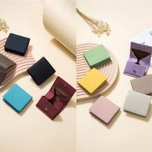 小銭入れ レディース 革 ボックス型 小銭入れ メンズ コインケース ミニ財布 コンパクトサイズ ボタン式 カード 使いやすい コンパクト 薄い こぜにいれ 超軽量 カードケース 通勤のお友に便利 - エレファントグレー - チェックする 8