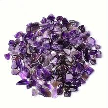 400g Purple Amethyst Crushed Stone,Crystal Quartz Pebbles, Asymmetrical Shaped Decorative Chips, Crushed Gravel Rocks For Vase Filler, Aquarium, Home Decoration, Vases Plants, Succulents And Cactus,Festival Gift