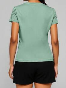 Women T-Shirts - Mint Green - View 2