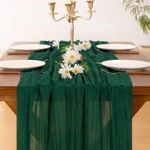 3pcs Ivory Cheese Cloth Table Runner, 118 Inches/10 Feet (Approx. 300cm) Bohemian Farmhouse Gauze Table Cloth For Wedding Party Birthday Home Decor Holiday Decoration - متعدد الألوان - مشاهدة 20