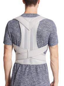 1pc Posture Corrector For Men & Women - Adjustable Upper & Lower Back Support, Ergonomic Design For Improved Spine Alignment, Waist Stability & Daily Use, Black With Blue Accents, Posture Corrector For Adults, Sleek Back Brace, Durable Back Brace