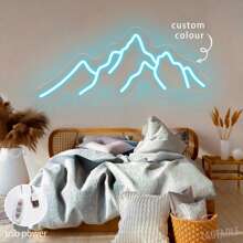 Personalisiertes LED-Neonschild für Bergkette, personalisiertes Wanddekor-neon-Schild, Schlafzimmer, Büro, Hotel Store Club Garage Dekoration, Weihnachtsgeschenk-neon-Sign, Geburtstags- und Hochzeitsfeier-Dekoration
