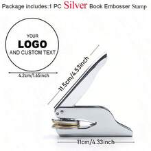 1PC Custom Embosser, Personalized Book Embosser, Book Embosser, Custom Book Embosser, Book Lover Gift, Paper Embosser-Gold, Ornamental, Reusable, Multi-Functional, Modern, Colorful Clients, Students, For Business/Work/Office, For School, School Supplies, For Teenagers, Junior High School Students, Middle School Students, High School Senior High School Students, College Students, University Students, Freshman, Sophomore, Underclassmen,Office Decor - Gold - View 14