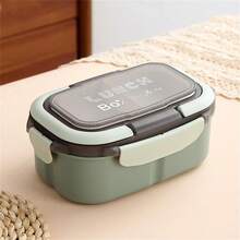 Bento Box 成人午餐盒 - 双层设计，可微波炉加热和洗碗机清洗，坚固且可拆卸，厨房、圣诞礼物、学校用品 - 彩色 - 查看 17