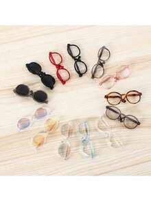 10/5/3/1 pieza (solo accesorios) Gafas de sol versátiles de verano de 17 cm en varios colores, gafas transparentes a juego