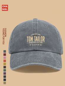 1 Mũ bóng chày Polyester cho nam - Họa tiết "Tom Tailor", Phong cách thể thao hiện đại, Mũ lưỡi trai đen, Thoáng khí & Thoải mái, Màu trơn Tối giản, Vành cong cổ điển, Mũ lưỡi trai mềm mại cho bố, Kích thước có thể điều chỉnh, Mũ trượt ván thường ngày cho cặp đôi trẻ trung, thích hợp cho các hoạt động giải trí ngoài trời, thể thao, đi bộ đường dài, Chiếc mũ lý tưởng cho các ông bố, bà mẹ, tiệc tùng bạn bè - A - Xem 6