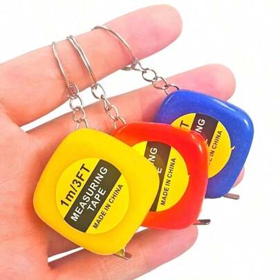 Mini 1M Small Tape Measure, Small Steel Ruler With Keychain, Portable Household Measurement Tool, Tailor Ruler, Gift Ruler.