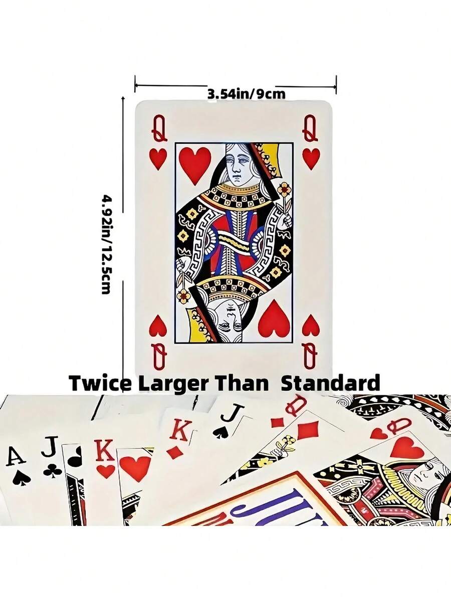 Giant Playing Cards | Indoor And Outdoor Games, Theme Party Decorations, Holiday Entertainment, Party Supplies, Family Fun - 一套 - 查看 1