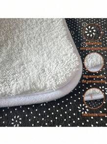 1pc Luxury Faux Cashmere Blue & White Wave Pattern Carpet, Modern Minimalist Ins Style Rectangular Washable Bath Mat, Soft Skin-Friendly TPR Non-Slip Bottom Kitchen Mat, Washable Welcome Doormat, Durable Bedroom Decor Small Rug, Suitable For Home, Living Room, Bedroom, Kitchen, Laundry Room, Garden, Corridor And Outdoor Decoration Rugs, Multiple Size Options, Suitable For Spring, Fall Decor, Autumn And Winter