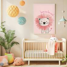 1 件粉色婴儿房印花，趣味婴儿房装饰印花，粉色女婴房装饰，粉色印花，女孩房画廊墙面艺术，儿童房装饰，数码印花。温馨小精灵女婴。婴儿必需品。婴儿房装饰。 - 彩色 - 查看 2