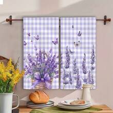 2 peças Toalhas de Cozinha Floral de Lavanda Primavera, Panos de Prato - Ideal para Decoração de Verão, Adequado para Cozinha e Banheiro de Fazenda