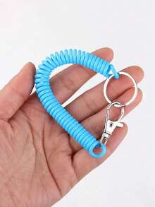 8 件可伸缩弹簧钥匙扣，带龙虾扣，弹簧带安全绳，手机弹性腕带绳挂绳弹簧钩 - 彩色 - 查看 5