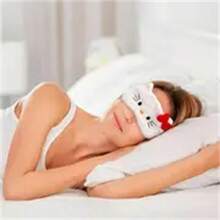 Sanrio 1pc Sanrio Kuromi And Hello Kitty Plush Sleep Mask - Cute Cartoon Design, Soft Blackout Cover, Suitable For All Types Of Light Brown, Features Fluffy And Comfortable Cute Cat Eye Sleep Mask - Blackout Goggles, A Cute Gift For Girls