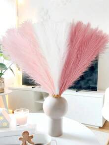 1/10pcs Artificial Pampas Grass, Valentine's Day Decor, 55cm/21.65in Pink, White, Beige Artificial Pampas Grass, Fluffy Artificial Boho Decor, Suitable For Halloween, Christmas, Pink Artificial Pampas Grass Stems Can Be Used For Vase Filler, Farmhouse, Home, Wedding Decor (Pink, White, Beige), Room Decor, Fall Decor, Home Decor, Halloween Decor, Teacher Gift, College Dorm Supplies, Dorm Decor - Multicolor - View 23