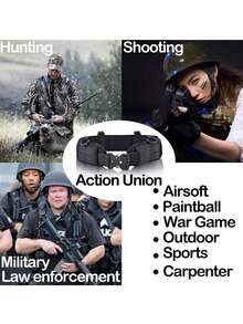 6-Piece Outdoor Military Enthusiast Training Tactical Waistband Set, Multifunctional Quick Release Cobra Nylon Tactical Waistband, Pure Handmade Cutting, Slight Deviation Is Normal, Suitable For Adventurous Outdoor Enthusiasts To Quickly Adjust - Multicolor - View 4