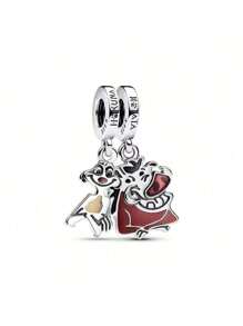 Disney 1 pieza Encanto de hada de flor de Mickey de plata de ley 925 de Disney para pulsera de plata de ley 925, joyería hecha a mano, regalo